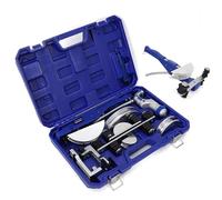 Kit di piegatubi per HVAC, set di utensili per piegatura a 90° in avanti e indietro, include 5 matrici, taglierino, sbavatura per alluminio, acciaio, PVC