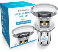 Kit Di Piletta Universale Con Troppopieno per Lavabi E Lavandini - Valvola a Sof