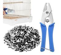 Kit di pinze a clip per gabbia - strumento di depressione di precisione, installatore di fissaggio in metallo | 6,69 x di fissaggio del filo compatto da 1,97 pollici, alimentatore a clip da
