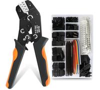 Kit di Pinze per Crimpare Dupont,1600 Pezzi Connettori da 0,25-1,5 mm²(AWG 23-16) per Connettori a Pin,Perni Machio/Femmina 2,54 mm,Pinze DuPont Crimpare per serie Dupont,Molex,ATX,JST