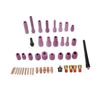Kit di pinze per lenti a gas TIG da 46 pezzi per torce WP9 WP20 WP25, tappo da 5/16", compatibile con lincoln per saldatori miller, supporto elettrodo al lantanio, serie raffreddata ad aria e ad acqua