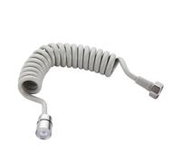 Kit di pistola a spruzzo per WC, prolunga telescopica per tubo doccia, tubo dell'acqua elastico multiuso con attacco G1/2, universale, per la pulizia di rubinetti e bagni (grigio, 2 m)