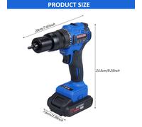 Kit di pistola per rivetti con perforazione laser da 20V 2.0Ah, senza perdite, torque regolabile, blu