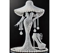 Kit di pittura a diamante 5D Fiorky for adulti Fai da te Diamond Art Kits Arts and Crafts For Promorners Partial Partial Special Special Diamond Painting Kit Elegant Lady Decoration for Gift