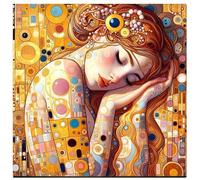 Kit di pittura a diamante dell'opera d'arte "La Donna in Oro" di Gustav Klimt - punto croce per decorazione domestica - adatto come regalo per adulti 40*40,50*50,30*40Ritratto,Geometrico,GraficoPMMA