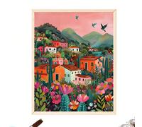 Kit di pittura a numeri per adulti - Tela 16x20", set di pittura acrilica facile con pennelli e colori - perfetto per la decorazione della casa e come regalo per compleanni, feste del papà e della mam