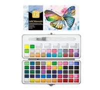 Kit di pittura ad, 50/72/90/100 colori, tra cui | tonalità fluorescenti compatte, pennelli da tavolozza in scatola di latta, set artistico da viaggio per artisti creativi e hobbisti