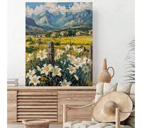 Kit di pittura ad olio digitale per adulti, 40*50cm con colori e pennelli, perfetto per il sollievo dallo stress, pittura a numeri, pittura numerata fatta a mano, design di paesaggio con fiori di gigl