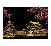 Kit di pittura artistica creativa per la casa Decori da parete Scratch Paper Vista della città Rainbow Sketch Scratch Painting