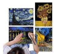 Kit di pittura artistica per graffi | Pittura antigraffio di carta arcobaleno graffiti - Strumento di artigianato delicato con punta a penna per scuola, all'aperto, festa visiva mentre ti dà la