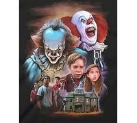 Kit di pittura con diamanti 5D per adulti e bambini, pittura rotonda con strass con diamanti, storia dell'orrore e dotz (30 x 40 cm)