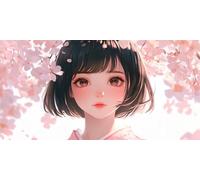 Kit di Pittura con i Numeri per Adulti Senza Cornice, Dipingere con i Numeri Adulti AnimePittura a Mano fai da te per Principianti, Decora Tela Colorata Prestampata 20x40cm, Ragazza Giapponese C-162