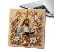 Kit di pittura con perle Gesù 20x20cm cristiano principiante fai da te