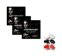 Kit di Pittura Facciale di Halloween,Vernice Facciale di Gioco di Ruolo di Vampiro,190g*3pc,Gioco di Ruolo