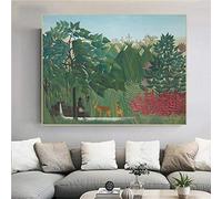 Kit di pittura Henri Rousseau, la cascata, fai da te, 5D, con puntini completi, per quadri, decorazione da parete per la casa, 40,6 x 50,8 cm