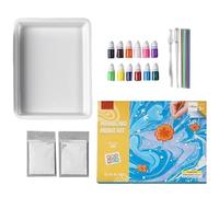 Kit di pittura marmorizzata per bambini, kit artistico di pittura marmorizzata fatto a mano - Kit artigianali fatti a mano Set artistico Marmorizzazione 'acqua - Le migliori idee di giocattoli da pitt