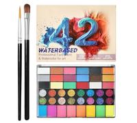 Kit Di Pittura Per Il Viso Per Bambini A 42 Colori, Con Formula Sicura, 20,3x14 Cm, Di Pittura Per Il Corpo Del Viso Attivata Dall'acqua, Set Di L Er Bambini, Materiale Ad