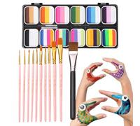 Kit di pittura per il viso, per il viso, lavabile, kit di pittura per viso e corpo, versatile in 12 colori, professionale lavabile, kit di trucco per uomini