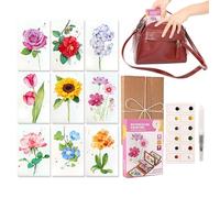 Kit di pittura portatile, mini tavolozza di acquerelli, strumenti per pittura da viaggio con funzione di trasporto facile, forniture artistiche creative con struttura leggera, set di pittura tascabile
