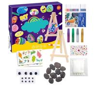 Kit Di Pittura Rocciosa | Glow In The Dark Stone Painting Crafts Set | Kit Artistico Fai -da -te Per Bambini Adolescenti Ragazzi | Attività Di Vernice Creativa Per Figlio Figlia Youth Family Arts