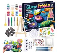 Kit Di Pittura Rocciosa | Glow In The Dark Stone Painting Crafts Set | Kit Artistico Fai -da -te Per Bambini Adolescenti Ragazzi | Attività Di Vernice Creativa Per Figlio Figlia Youth Family Arts