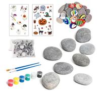 Kit di pittura su roccia, kit di artigianato per pittura su rocce,Rocce di fiume per pittura | Kit di artigianato per pittura su roccia, rocce di pittura per rocce piatte di No