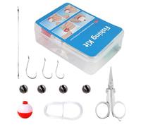Kit di placcaggio da pesca, kit da pesca principiante,Set di 24 kit da pesca per adulti | Combo accessori compatti con custodia per surf spiaggia salata PIER PIER PIER