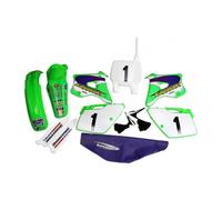 Kit Di Plastica UFO E Kit Di Adesivi EMIG Team USA Replica Kawasaki KX125/250
