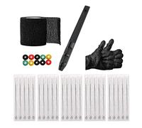Kit di poke stick per tatuaggi a mano Benda autoadesiva 1 3 5 7 9RL Aghi per tatuatore Nero