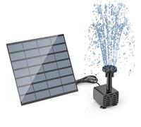 Kit di pompa for fontana solare alimentata da pannello, for acquari, laghetti, prati, bagni for uccelli esterno, a basso rumore, decorazioni giardino con 6 ugelli(1.5W)