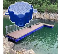 Kit di pontile galleggiante portatile per laghi, ad alta capacità di carico, piattaforma antiscivolo in HDPE per cabine d'acqua, include viti di montaggio