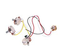 Kit di potenziometro per chitarra jazz cablaggio bass cablaggio 1 volume 2 tono 250k potenziometri con jack per aggiornamenti e riparazioni di chitarra elettrica