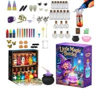 Kit di pozione fata - Ensemble artigianale magico per bambini con bottiglie, glitter, etichette e ingredienti | Attività creativa del fai -da -te per il gioco fantasioso,