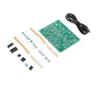 Kit di pratica elettronica fai da te con chip Ne555 e Cd4017 con effetto flusso di luci rosse e gialle per l'apprendimento della saldatura e il progetto di formazione dell'assemblaggio di circuiti