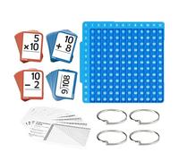 Kit di Pratica Matematica Interattiva CRGANGZY, Carte Flash di Base per Matematica con Tavola per Addizione Sottrazione Moltiplicazione Divisione, Kit di Apprendimento Matematico per Ragazzi e Ragazze