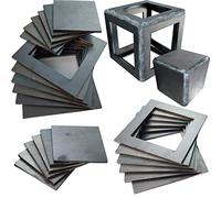 Kit di pratica per saldatura, 24 coupon per saldatura premium, piastre di saldatura quadrate da 7,5 e 5 cm in acciaio calibro 11, per principianti nella saldatura Kit di esercizio per saldatura in