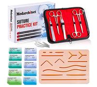 Kit di pratica per sutura Medarchitect (30 pezzi) per addestramento alla sutura per studenti di medicina, include un pad per sutura aggiornato con 14 ferite pre-tagliate