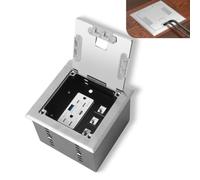 Kit di prese piatte nascoste da incasso con manomissione duplex da 15 A, 1 porta PD Type-C da 65 W e 1 porta USB-A a ricarica rapida da 6,5 A, +presa Datacom RJ45 a 3 porte. Altezza interna regolabile