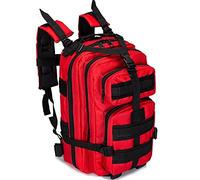 Kit di primo soccorso, zaino impermeabile da 20 l, borsa multi-tasca per primo soccorso per escursioni, viaggi, gite sul campo, campeggio (confezione vuota), Rosso