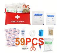 Kit di pronto soccorso da viaggio - 59 pezzi, pulire e proteggere la maggior parte delle ferite, pronto per emergenze a casa, all'aperto, in auto, in campeggio, sul posto di lavoro e per escursioni Po