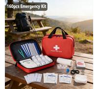 Kit di pronto soccorso e di emergenza premium e completo - Forniture mediche complete con bende, forbici, pinzette, salviette disinfettanti, garze per casa, auto, viaggio, campeggio, escursionismo, av