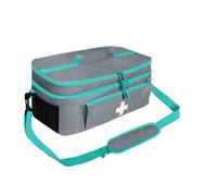 Kit Di Pronto Soccorso For La Casa Di Grandi Dimensioni,Organizer Da Viaggio For Medicinali,Organizer For Flaconi Di Medicinali Con Tracolla For Casa,Campeggio(Gray)