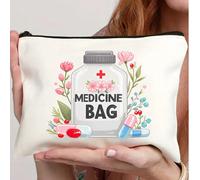 Kit di pronto soccorso portatile e compatto, scatola per medicinali, borsa per il pronto soccorso e organizer per pillole per uso all'aperto, in ufficio e per uso quotidiano PiantePoliestere