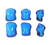 Kit di protezione Endless EL1028 per pattinaggio, ciclismo e skateboard con ginocchiere, gomitiere e polsiere | Blu | ABS, nylon | Cinghie regolabili per adulti