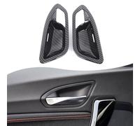 Kit di protezione per porta interna, adatto per auto 2012-2019, serie 2, ABS, pianoforte, nero, accessorio per auto, maniglia interna della porta (motivo in fibra di carbonio)