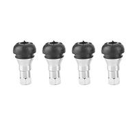 Kit di protezione per stelo valvolare per auto, moto, ATV, 4 pezzi, in lega di alluminio, gomma Tuveress, montaggio universale, #895