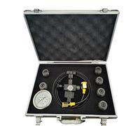 Kit di prova della pressione del sistema di carica del gas dell'accumulatore di azoto idraulico con 3 manometri 400 BAR/6000 PSI, attrezzo gonfiabile, set di tubi flessibili per valvola di riempimen