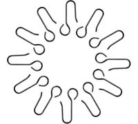 Kit di pulegge silenziose per binari curvi per tende con 60 ganci e 24 rulli e clip in acciaio per una scorrevolezza fluida e silenziosa sulla baia in finitura nera o argento per decorazione domestica