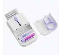 Kit di pulizia 11-in-1, include spray per la pulizia dello schermo, panno in microfibra, spazzola nascosta, estrattore di chiavi, unità USB staccabile, pulitore per punta di penna, supporto per telefo