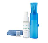 Kit di Pulizia 35ml per Schermo / Quaderno con Panno in Microfibra e Spazzola